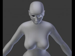 free lowpolygon human base mesh 3D Model