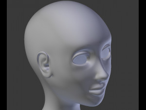 free lowpolygon human base mesh Model 3D