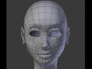 free lowpolygon human base mesh Model 3D