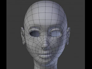 free lowpolygon human base mesh 3D Model