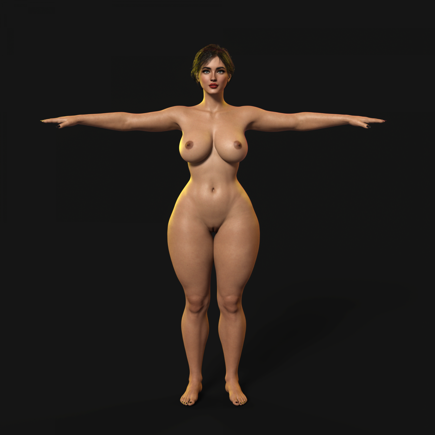 Beautiful Sexy Woman Nude with Rigging - Audrey 3D Модель in Женщина  3DExport