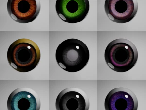 custom procedural eyes 3D Model