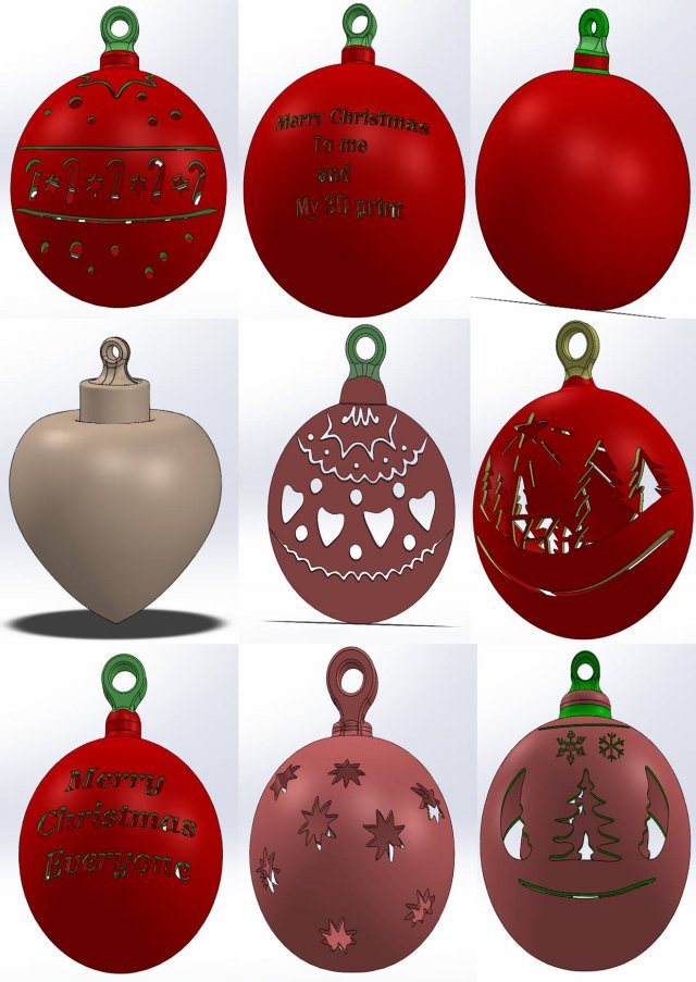 christmas tree decorations 31 designs 3D Print Model .c4d .max .obj .3ds .fbx .stl .blend 