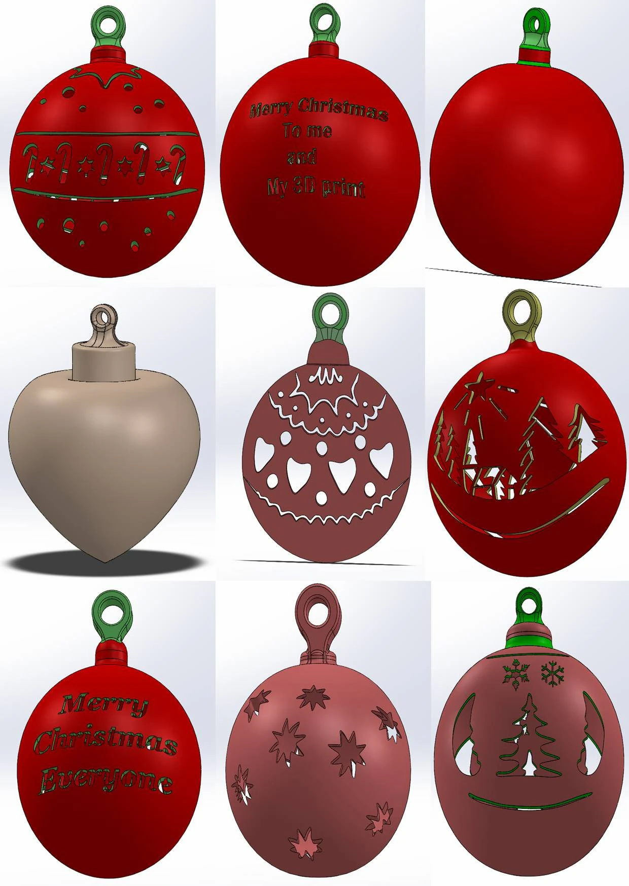 christmas tree decorations 31 designs 3D Print Model .c4d .max .obj .3ds .fbx .stl .blend 