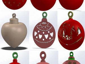 kerstboomversieringen 31 ontwerpen 3D printmodel