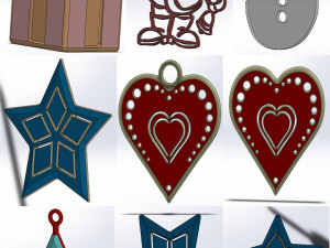 christmas tree decorations 31 designs 3D Print Model
