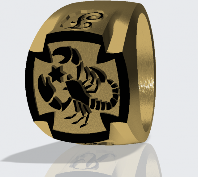 men signet ring 3D printmodel .c4d .max .obj .3ds .fbx .stl .blend 