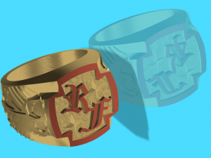 men signet ring Model Cetak 3D