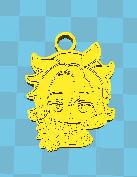 a keychain in the form of an albedo genshin impact 3D Модель .c4d .max .obj .3ds .fbx .stl .blend 