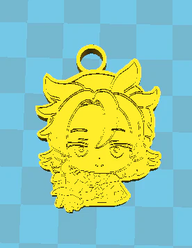 a keychain in the form of an albedo genshin impact 3D Model .c4d .max .obj .3ds .fbx .stl .blend 