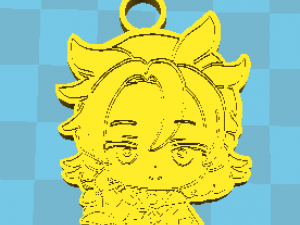 a keychain in the form of an albedo genshin impact 3D Model