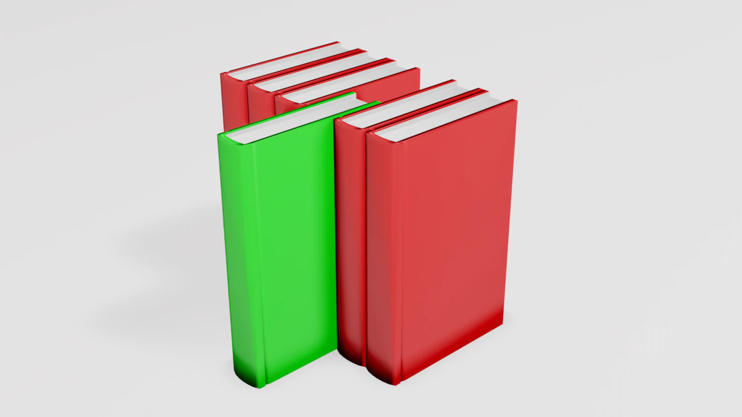 Books type 6 low poly 3D Model .c4d .max .obj .3ds .fbx .stl .blend