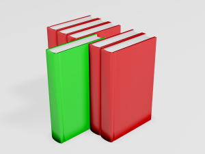 Books type 6 low poly Modèle 3D