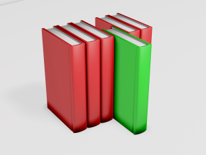 Books type 6 low poly Modello 3D