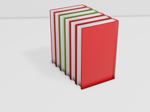 Books type 6 low poly Modello 3D
