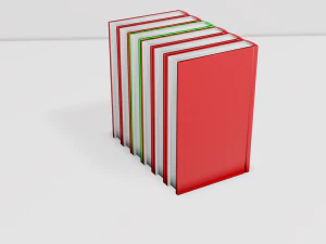 Books type 6 low poly 3D Model