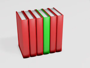 Books type 6 low poly 3D Model