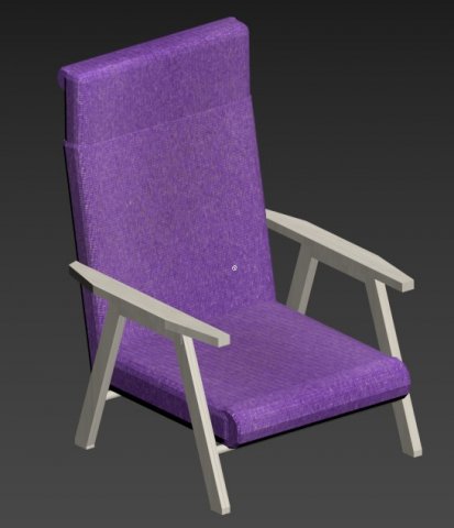 soviet chair 3D Модель .c4d .max .obj .3ds .fbx .stl .blend