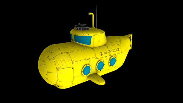 yellowsubmarine 3D 模型 .c4d .max .obj .3ds .fbx .stl .blend 
