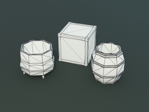 medieval merchant textured low-poly game ready assets pack 3D 模型