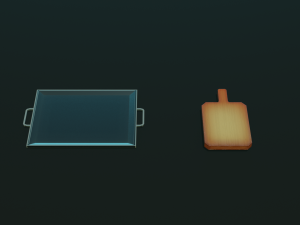 tableware textured low-poly game ready assets pack Modello 3D