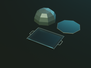 tableware textured low-poly game ready assets pack Modello 3D