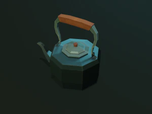 tableware textured low-poly game ready assets pack 3D Model
