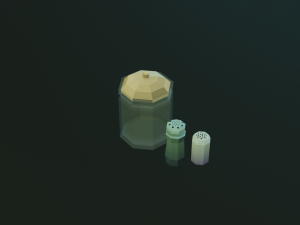 tableware textured low-poly game ready assets pack Modello 3D