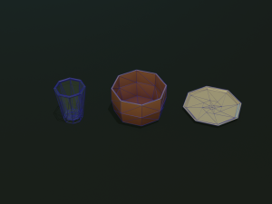 tableware textured low-poly game ready assets pack Modello 3D