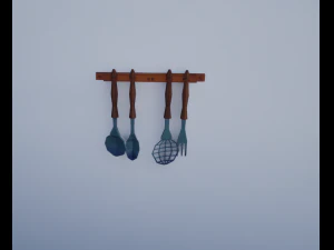 tableware textured low-poly game ready assets pack 3D Model