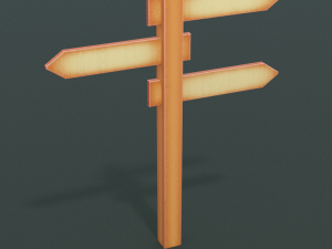 signposts textured low-poly game ready assets pack Modèle 3D