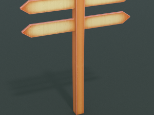 signposts textured low-poly game ready assets pack Modèle 3D