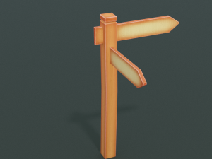 signposts textured low-poly game ready assets pack Modèle 3D