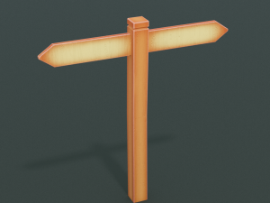 signposts textured low-poly game ready assets pack Modèle 3D