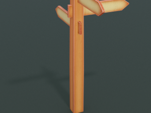 signposts textured low-poly game ready assets pack Modèle 3D