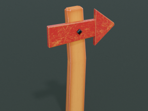 signposts textured low-poly game ready assets pack Modèle 3D