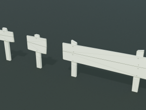 signposts textured low-poly game ready assets pack Modèle 3D