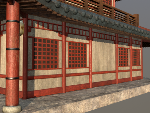 asian japanese-chinese-korean realistic building 3D Модель