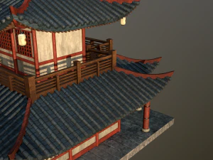 asian japanese-chinese-korean realistic building 3D Model