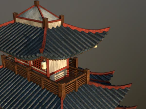 asian japanese-chinese-korean realistic building 3D Model