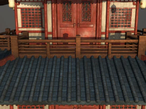 asian japanese-chinese-korean realistic building 3D Model