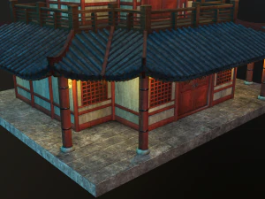 asian japanese-chinese-korean realistic building 3D Model