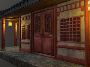 asian japanese-chinese-korean realistic building 3D Model