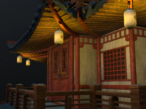 asian japanese-chinese-korean realistic building 3D Model