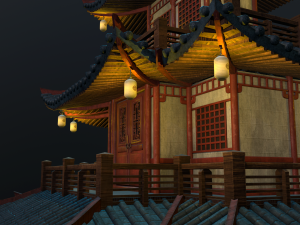 asian japanese-chinese-korean realistic building 3D Модель