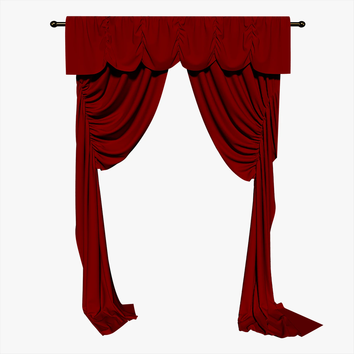 detail fancy curtain 3D Model .c4d .max .obj .3ds .fbx .stl .blend