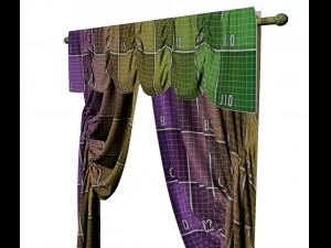 detail fancy curtain 3D Model