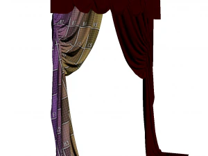 detail fancy curtain 3D Model
