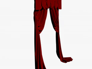 detail fancy curtain 3D Model