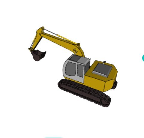 crawler excavator Modèle 3D .c4d .max .obj .3ds .fbx .stl .blend 